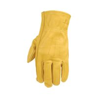 Wells Lamont  男性用牛革製ワークグローブ イエロー L (1209LN) / WORK GLOVES COWHDE 2PK L