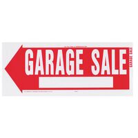 HY-KO プラスティック製サインプレート「Garage Sale」5枚入 (RS-804) / SIGN GARAGE SALE 10X24