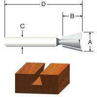 VERMONT AMERICAN  ダブテイル ルータービット 1/2インチ（23114）/ ROUTER BIT 1/2" DOVETAIL