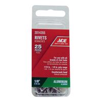 Ace リベット 25個入 - 10パック (CAA42) / RIVET CNTR AL1/8X1/8PK25