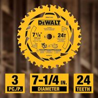 DeWalt 丸鋸ブレード 3枚入 (DWA271424PK3)