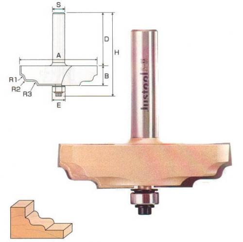 飾り面を作る ルータービット Justoolスペシャルモールビット